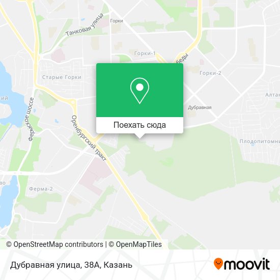 Карта Дубравная улица, 38А