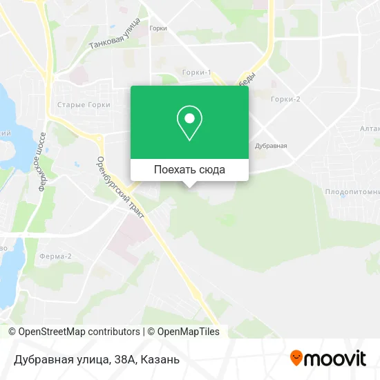 Карта Дубравная улица, 38А