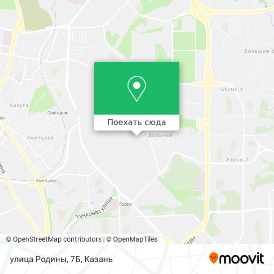 Карта улица Родины, 7Б