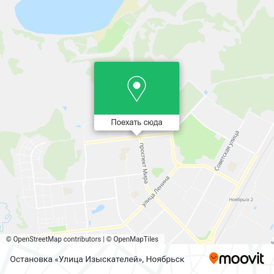 Карта Остановка «Улица Изыскателей»