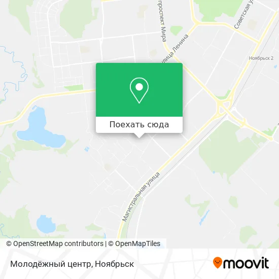 Карта Молодёжный центр