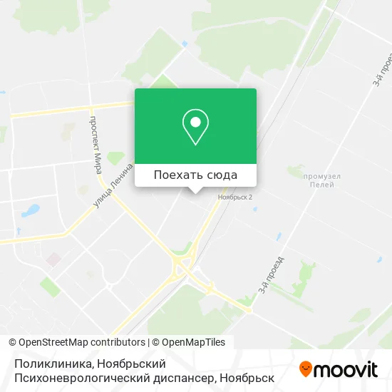 Карта Поликлиника, Ноябрьский Психоневрологический диспансер