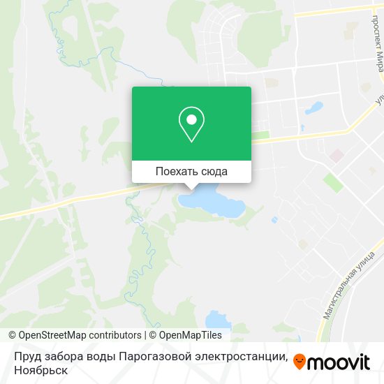 Карта Пруд забора воды Парогазовой электростанции
