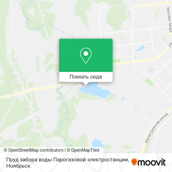 Карта Пруд забора воды Парогазовой электростанции