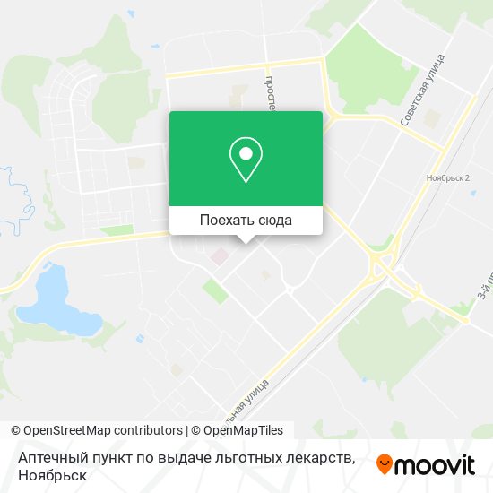 Карта Аптечный пункт по выдаче льготных лекарств