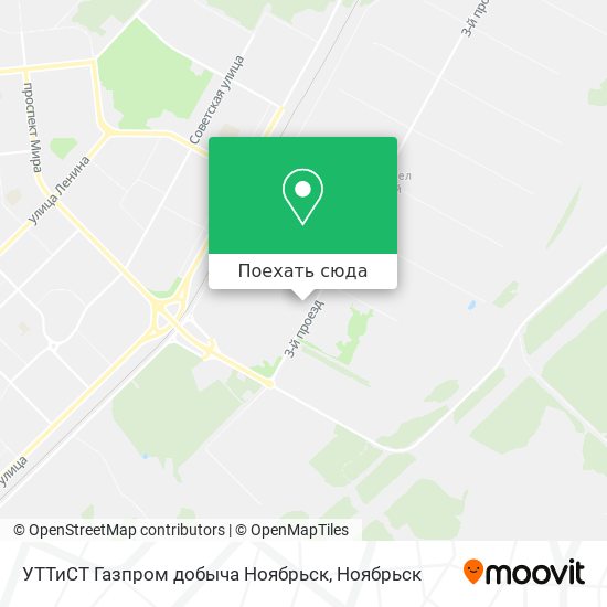 Карта УТТиСТ Газпром добыча Ноябрьск