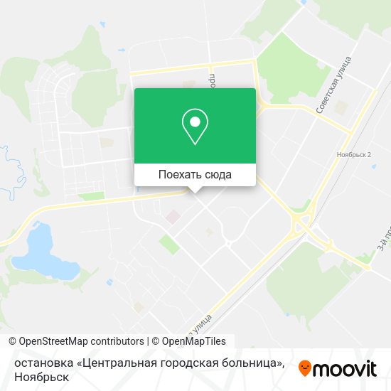 Карта остановка «Центральная городская больница»