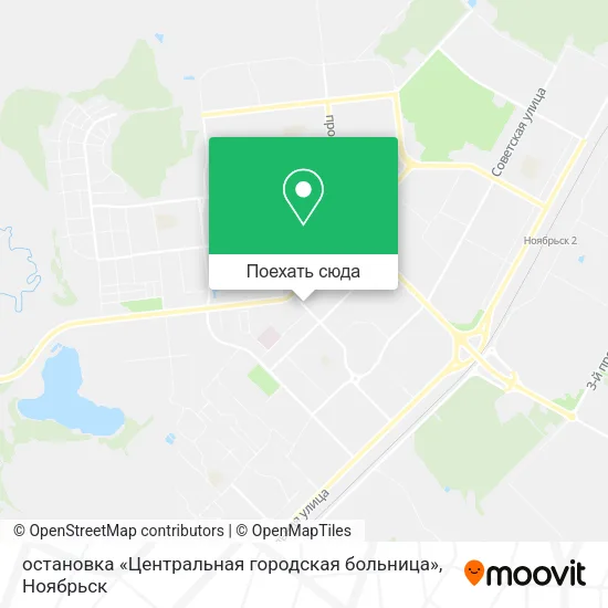 Карта остановка «Центральная городская больница»