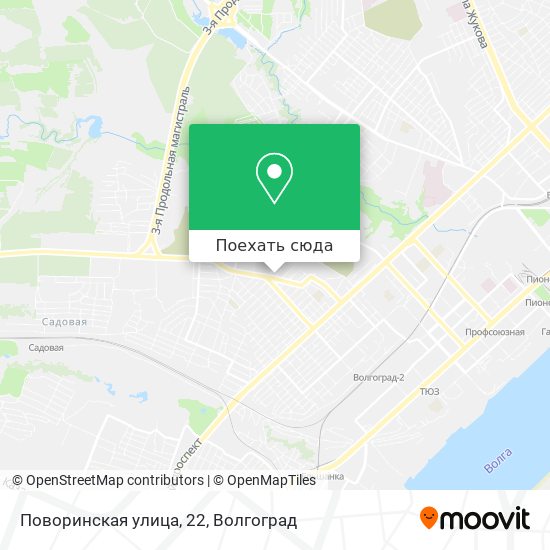Карта Поворинская улица, 22