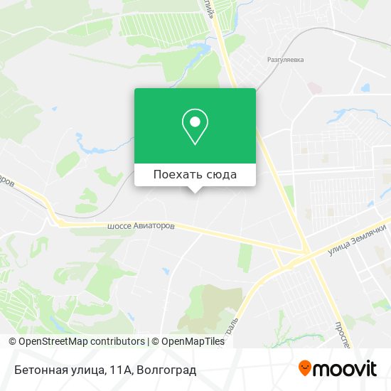 Карта Бетонная улица, 11А