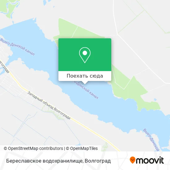 Карта Береславское водохранилище