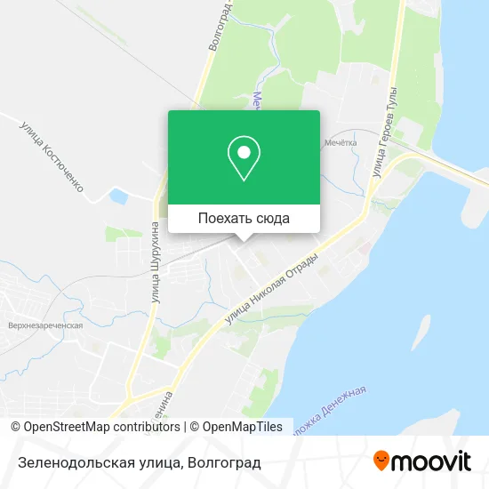 Карта Зеленодольская улица