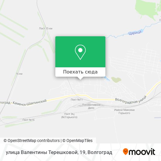 Карта улица Валентины Терешковой, 19