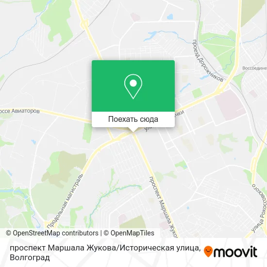 Карта проспект Маршала Жукова / Историческая улица