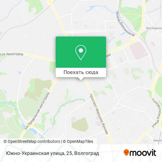 Карта Южно-Украинская улица, 25