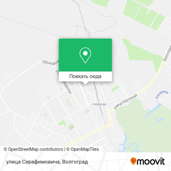 Карта улица Серафимовича