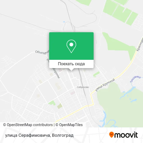 Карта улица Серафимовича