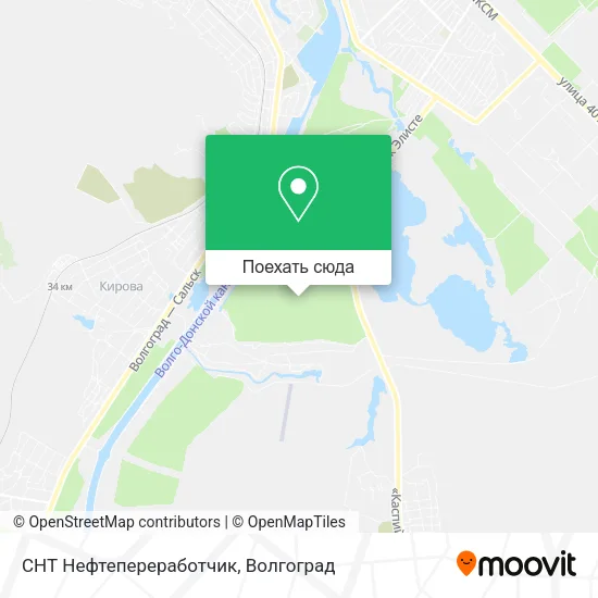 Карта СНТ Нефтепереработчик
