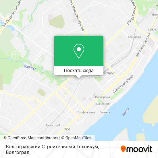 Карта Волгоградский Строительный Техникум