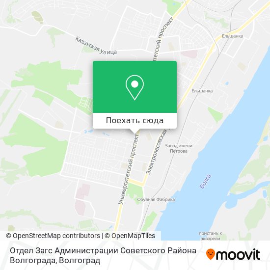 Карта Отдел Загс Администрации Советского Района Волгограда