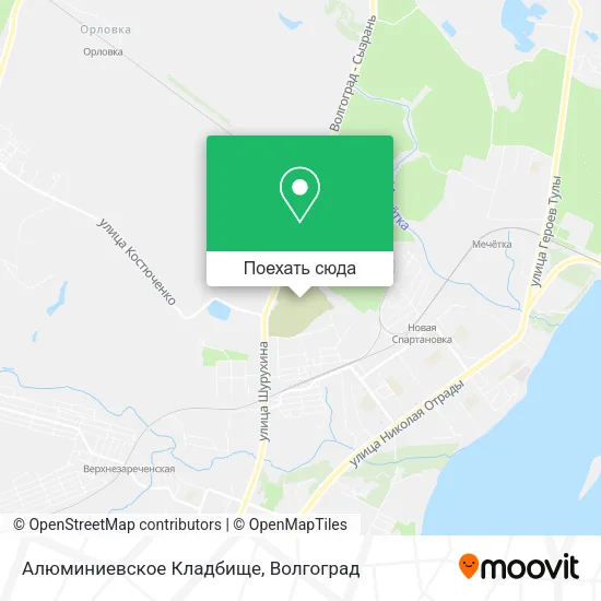 Карта Алюминиевское Кладбище