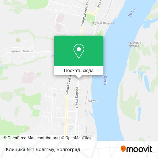 Карта Клиника №1 Волггму