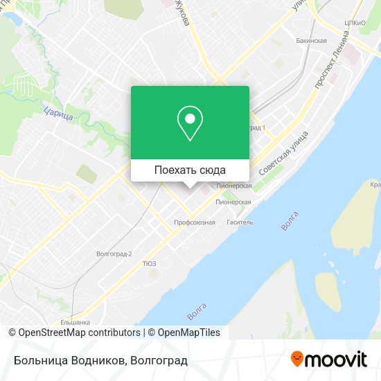 Карта Больница Водников