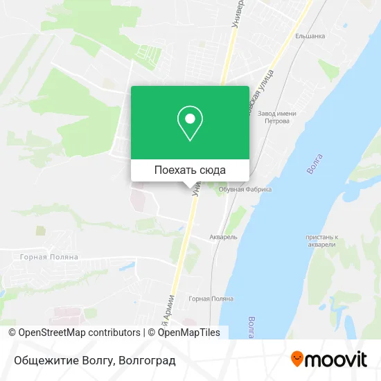 Карта Общежитие Волгу