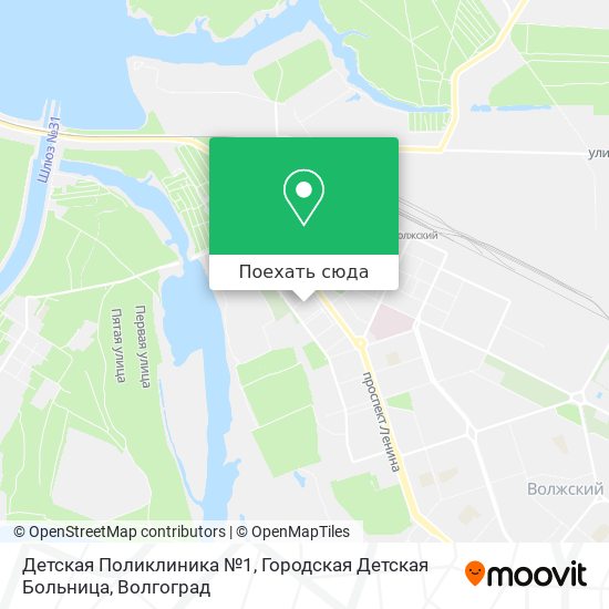 Карта Детская Поликлиника №1, Городская Детская Больница