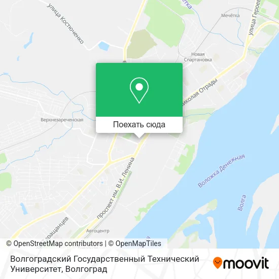 Карта Волгоградский Государственный Технический Университет