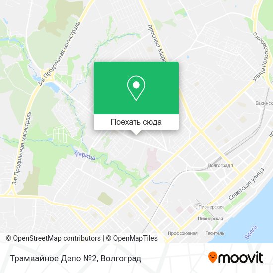 Карта Трамвайное Депо №2