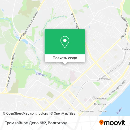 Карта Трамвайное Депо №2