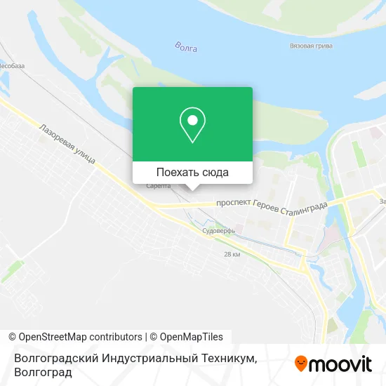 Карта Волгоградский Индустриальный Техникум