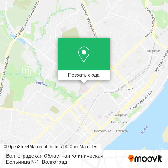 Карта Волгоградская Областная Клиническая Больница №1