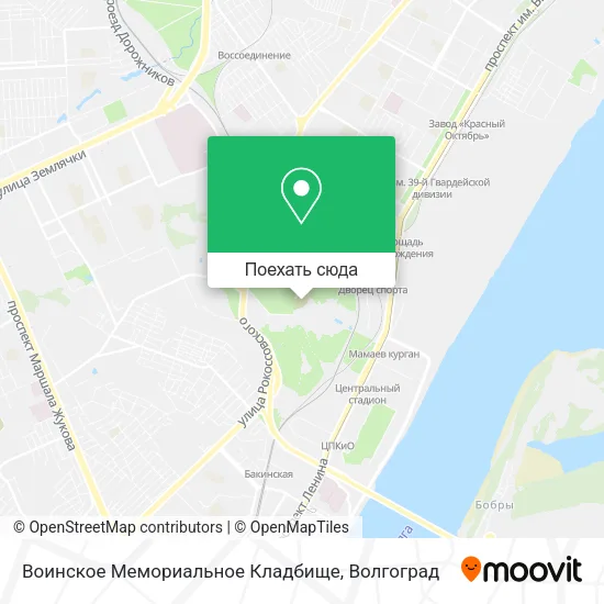 Карта Воинское Мемориальное Кладбище