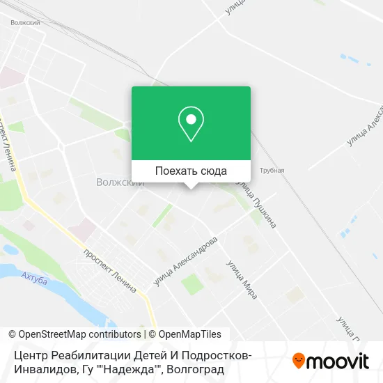 Карта Центр Реабилитации Детей И Подростков-Инвалидов, Гу ""Надежда""