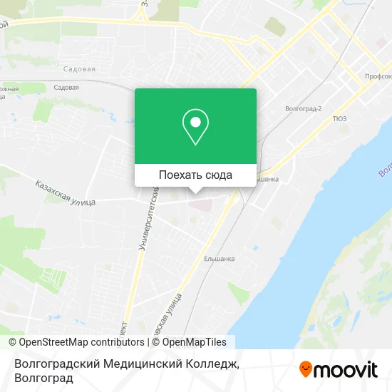 Карта Волгоградский Медицинский Колледж