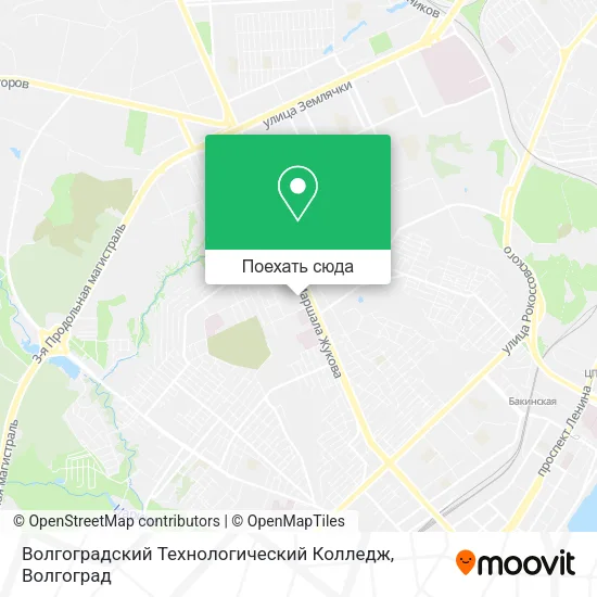 Карта Волгоградский Технологический Колледж