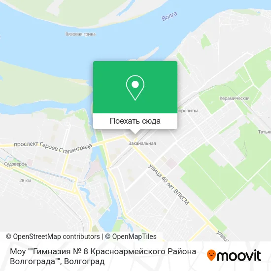 Карта Моу ""Гимназия № 8 Красноармейского Района Волгограда""