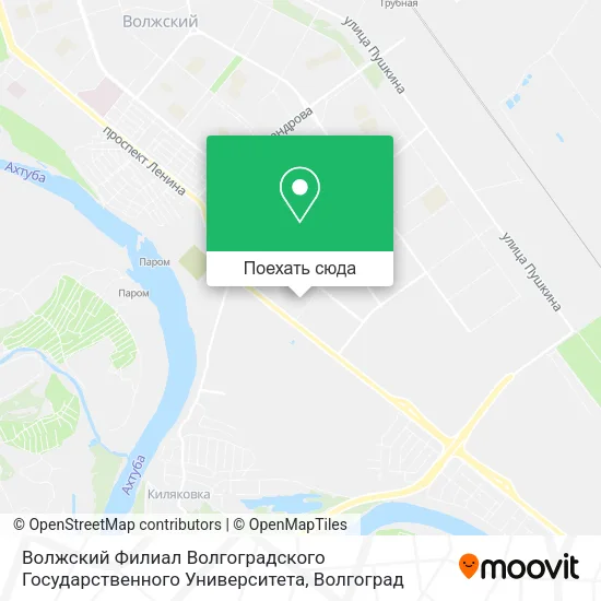 Карта Волжский Филиал Волгоградского Государственного Университета
