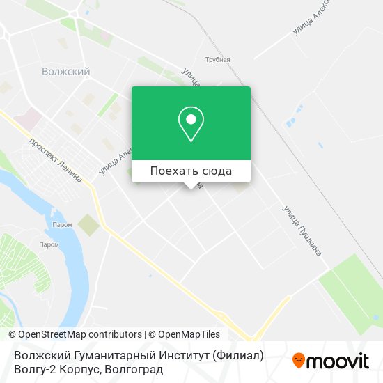 Карта Волжский Гуманитарный Институт (Филиал) Волгу-2 Корпус