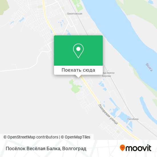 Карта Посёлок Весёлая Балка