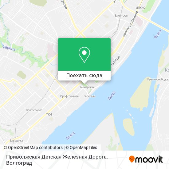 Карта Приволжская Детская Железная Дорога