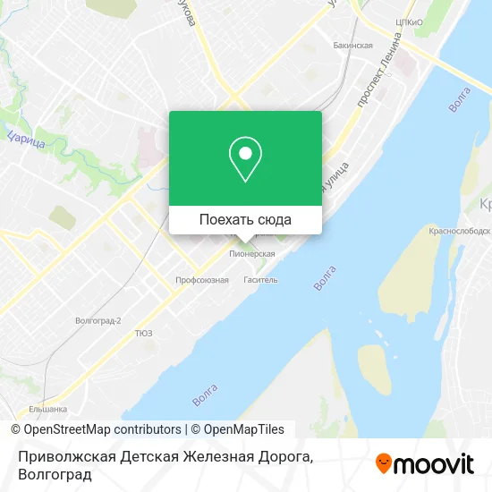 Карта Приволжская Детская Железная Дорога