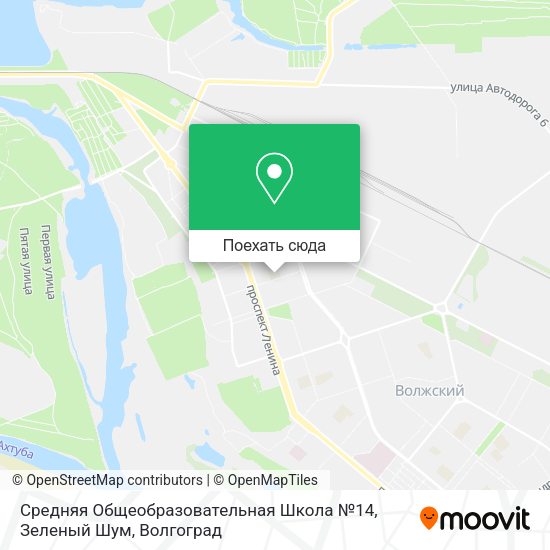 Карта Средняя Общеобразовательная Школа №14, Зеленый Шум