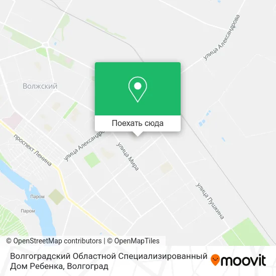 Карта Волгоградский Областной Специализированный Дом Ребенка