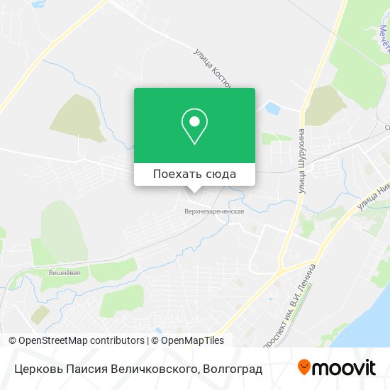 Карта Церковь Паисия Величковского