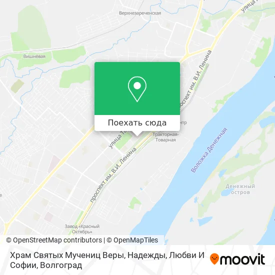 Карта Храм Святых Мучениц Веры, Надежды, Любви И Софии