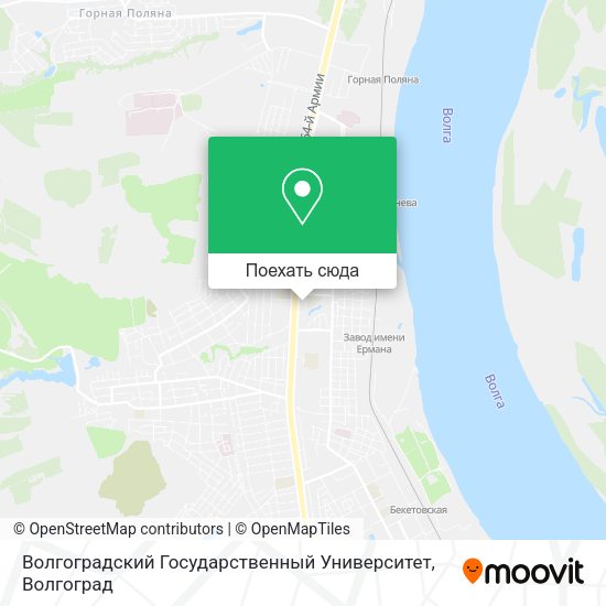 Карта Волгоградский Государственный Университет