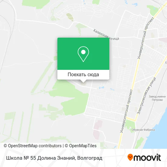 Карта Школа № 55 Долина Знаний